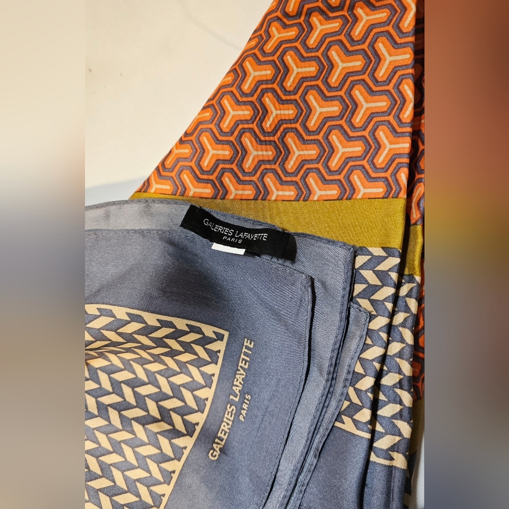 Galeries Lafayette Silk Scarf Geo